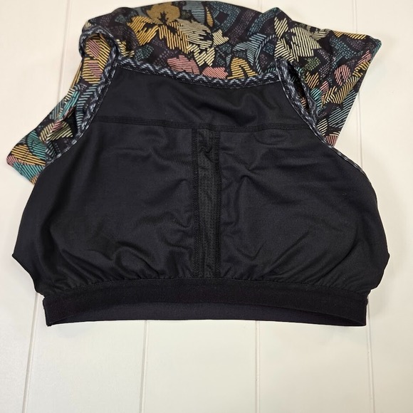 PRANA Ardor Dress Black Horchata Printed Floral Athletic Stretch Caged Size S - Picture 5 of 11